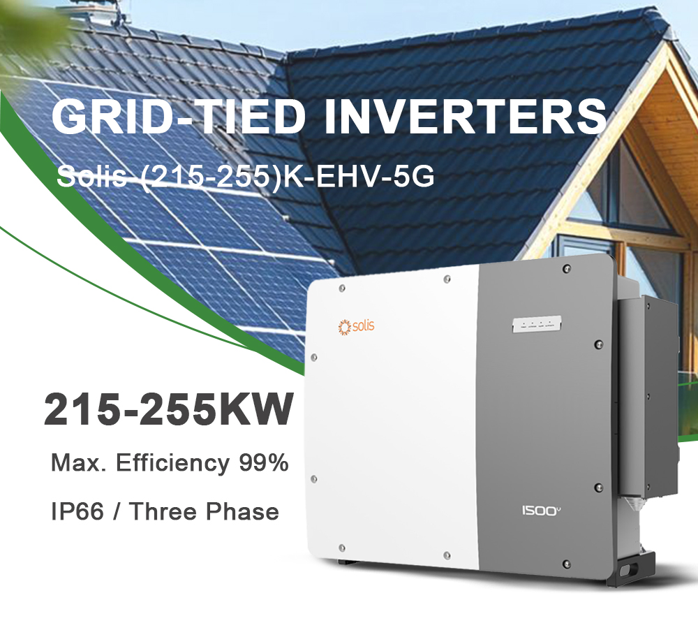 Pedido al por mayor de inversor solar Solis 215kw 250kw 255kw Inversor central de cadena OEM disponible 1500V Inversor de energía solar de alta eficiencia para proyectos a escala de MW