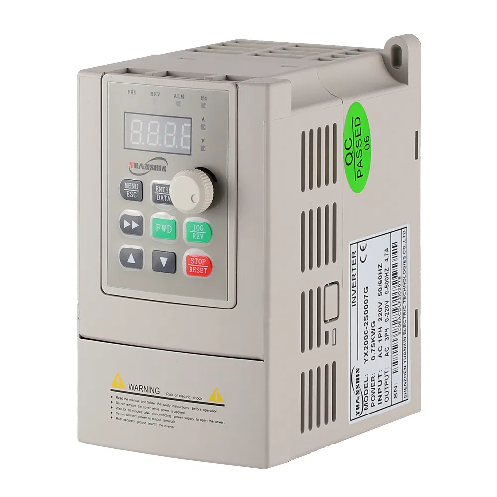 Inversor VFD de Mini Inversor de Fase Única de Alto Rendimiento 0.75-2.2kw Inversor de Bomba de Agua Solar DC AC y Regulación de Velocidad de Alta Eficiencia