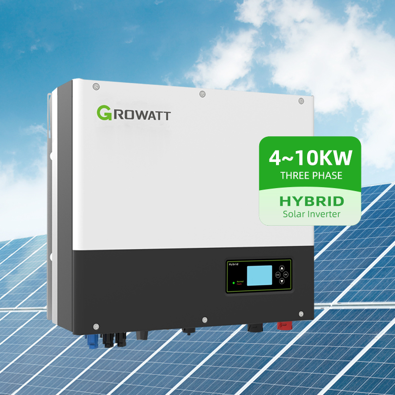 Growatt 4kw 5kw 6kw 7kw 8kw 10kw Inversor Híbrido Trifásico para Sistemas de Techo Comercial y Aplicaciones de Energía Solar Industrial