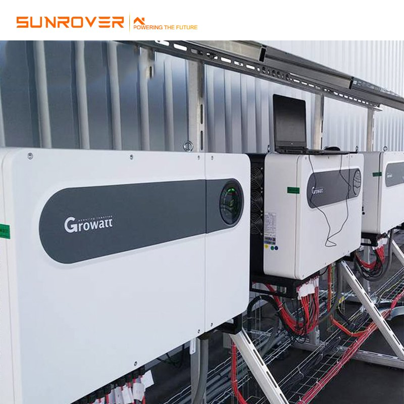 Inversor de Almacenamiento de Energía Industrial y Comercial Growatt en Red con Paneles Solares y Uso de Batería para el Hogar 100kw 125kw 250kw