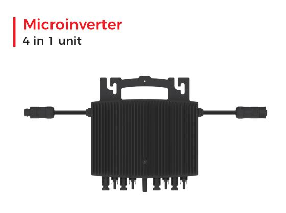 Inversor Micro Herf 800W 600W 1000W Microinversor Solar de Alta Eficiencia con 12 Años de Garantía