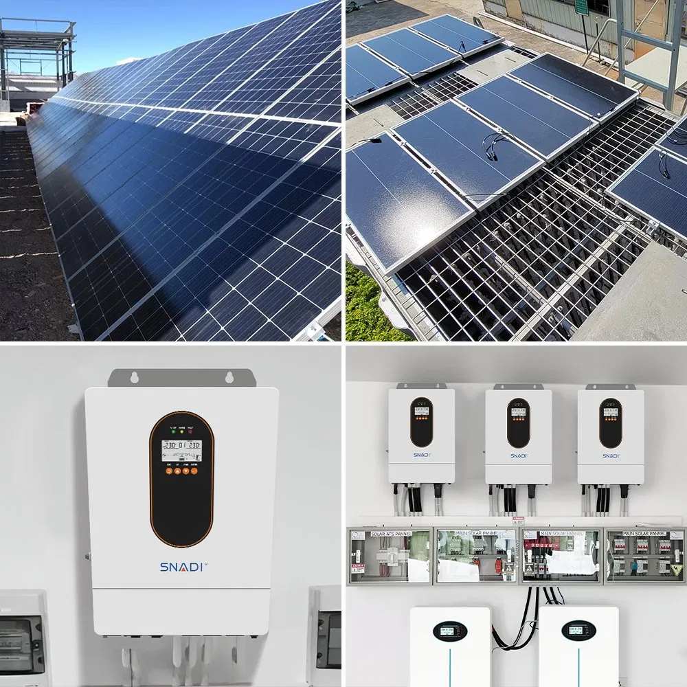 5kw 6kw inversor solar híbrido de alta frecuencia con salida de CA dual, conectado/desconectado a la red