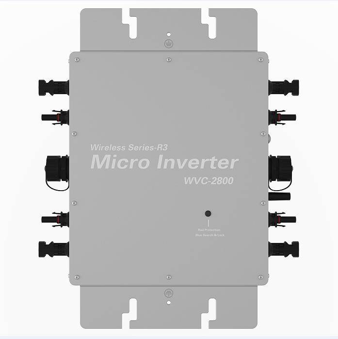Wvc-2800 Microinversores Solares 2800W 2000W 2400W Microinversor Fotovoltaico con MPPT Inteligente 120V/230V Inversor de Conexión a la Red AC IP65