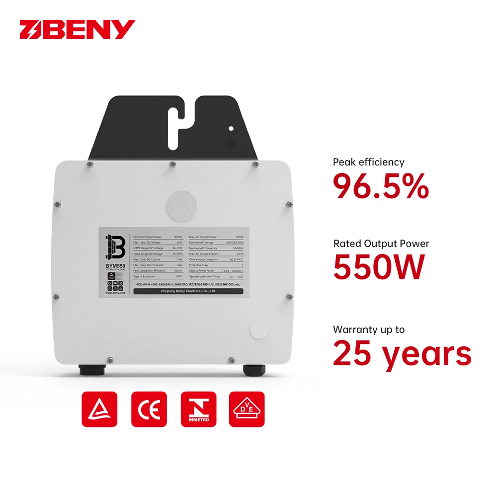 Garantía de 25 años del microinversor solar en red 550W para cocina en casa