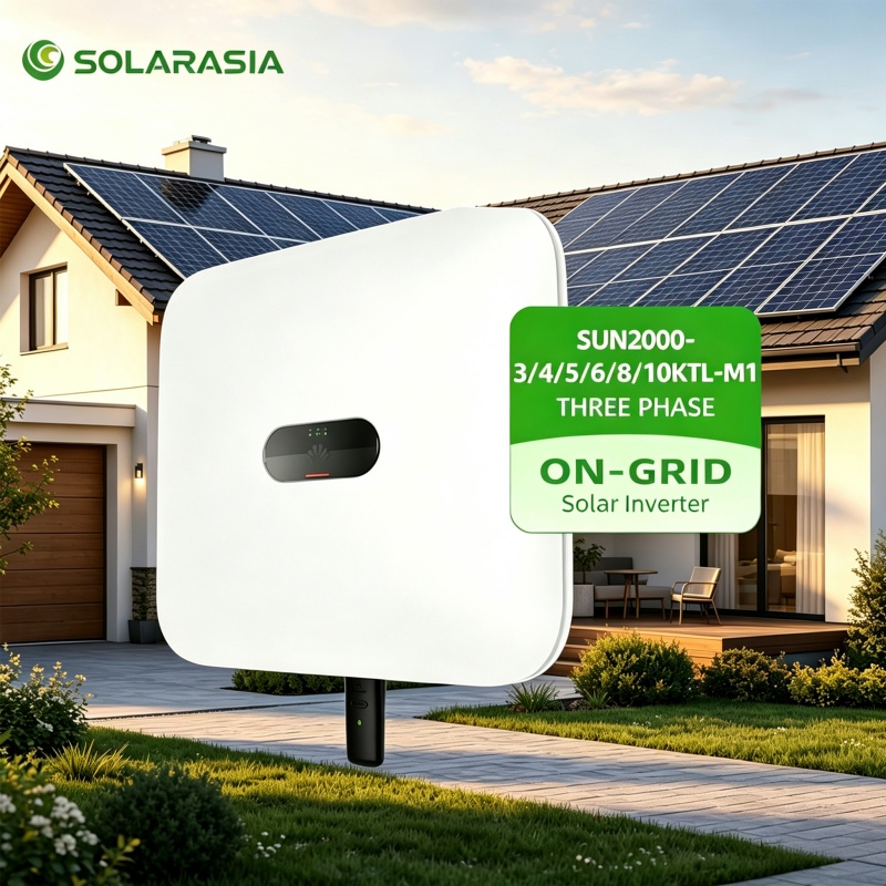 Inversor Solar Conectado a la Red 5kw 6kw 8kw 10kw 12kw Inversor Solar Trifásico de DC a AC para Proyectos Solares Agrícolas