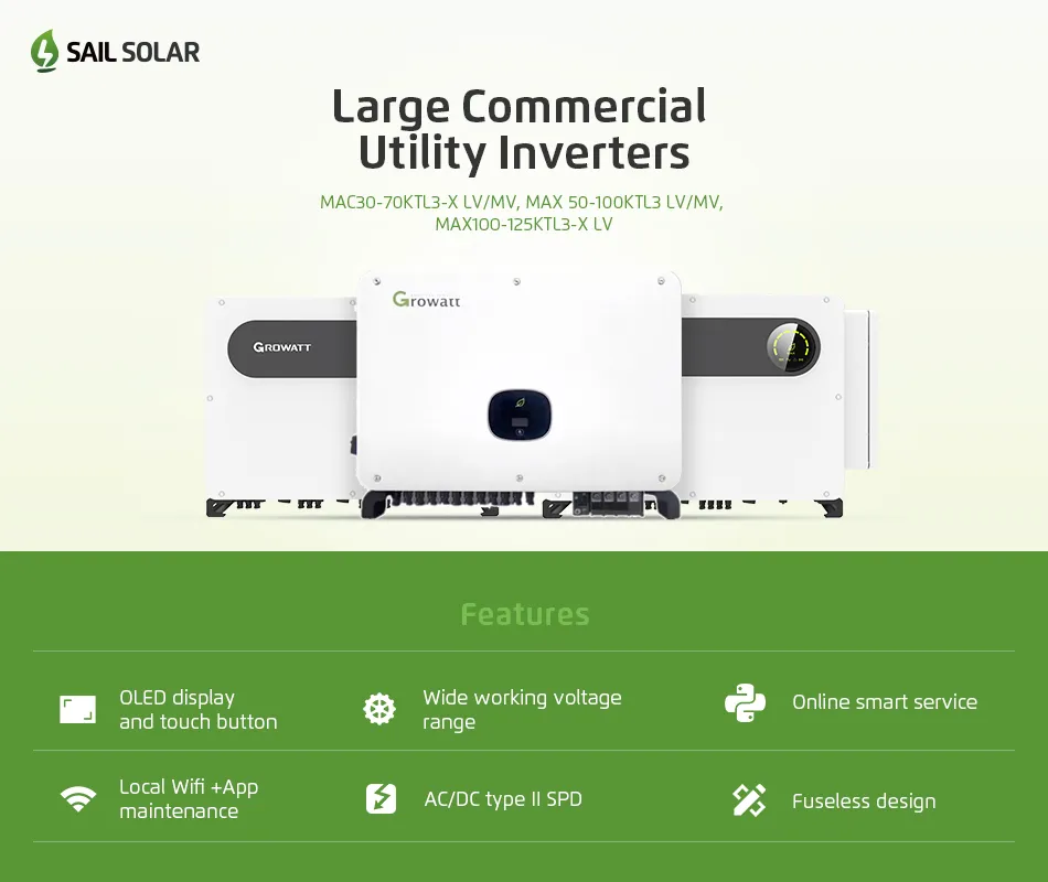 Inversor de Energía Solar Comercial Conectado a la Red