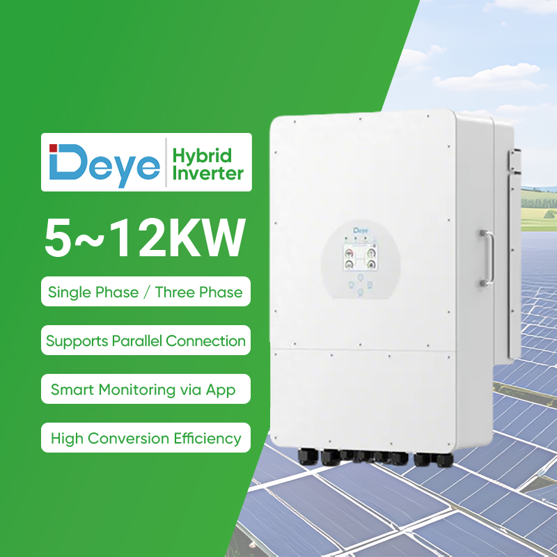 Inversor Solar Híbrido Deye 5kw 6kw 8kw 10kw 12kw 14kw 16kw 48V Inversor de Alta Tensión Monofásico Trifásico off/on de Red para Hogar con CE y TUV