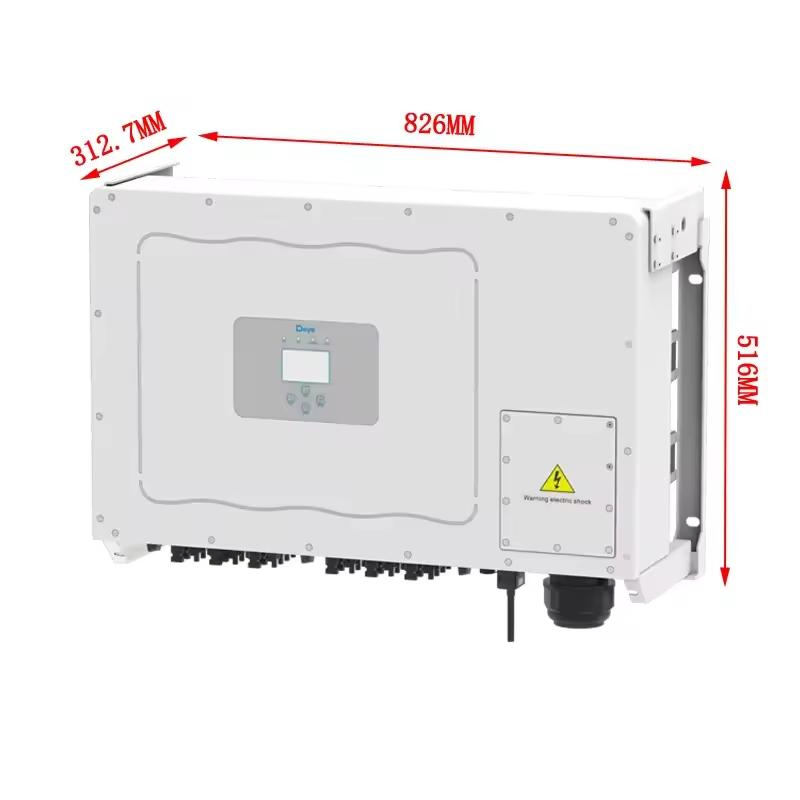 Inversor Solar Deye 100kw en Red 3 Inversor de String de Fase 100kw Sun-100K-G03 en Red Mejor Precio para Proyectos PV Distribuidos en Red