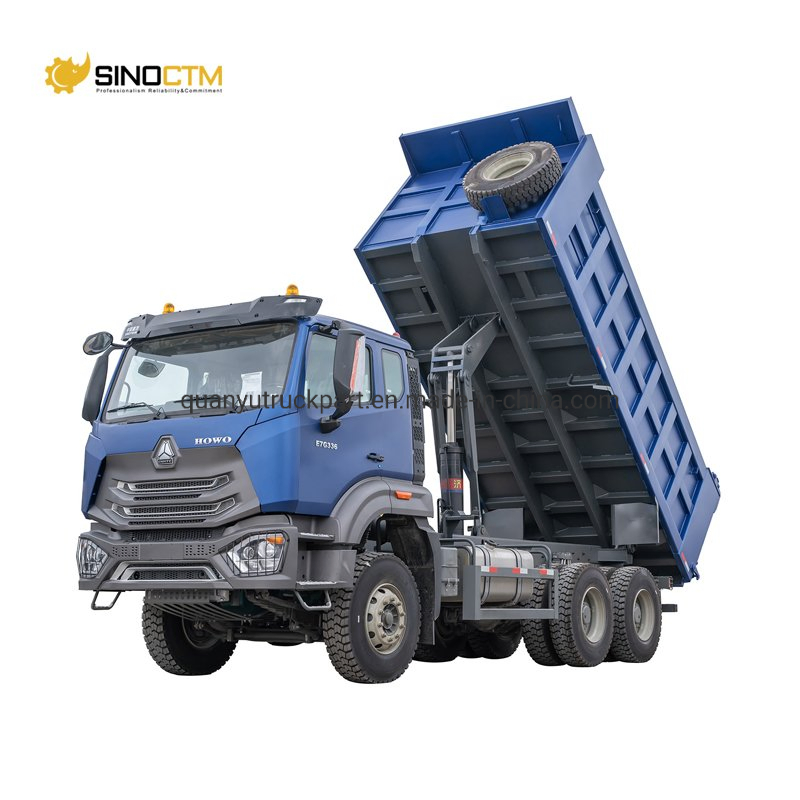 Sinotruk HOWO Transporte de Arena Piedra Pesada 371HP 375HP 6X4 Camión Volquete Articulado de Cantera Usado HOWO Camión Volquete Usado