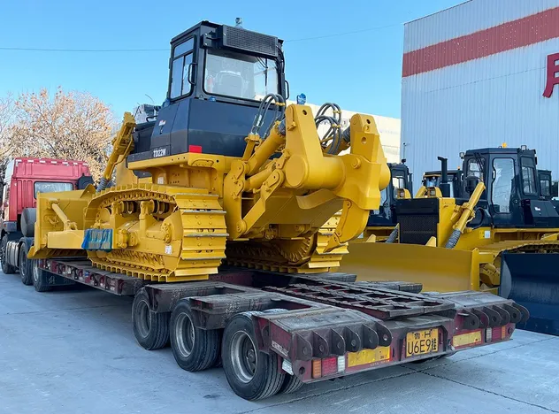Transporte seguro de bulldozer