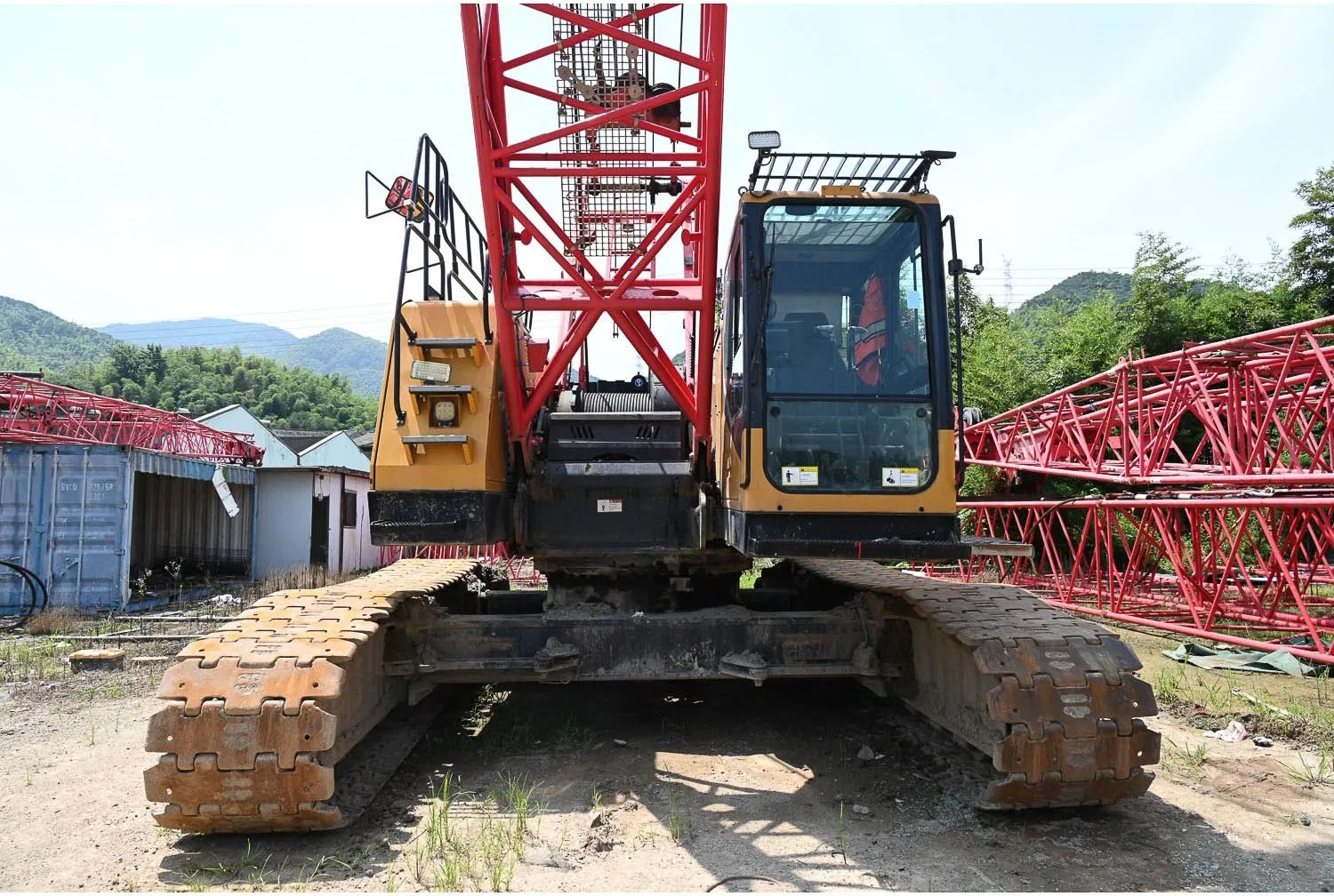 Grúa de oruga Sany usada de propiedad propia 55ton Scc550A Grúa