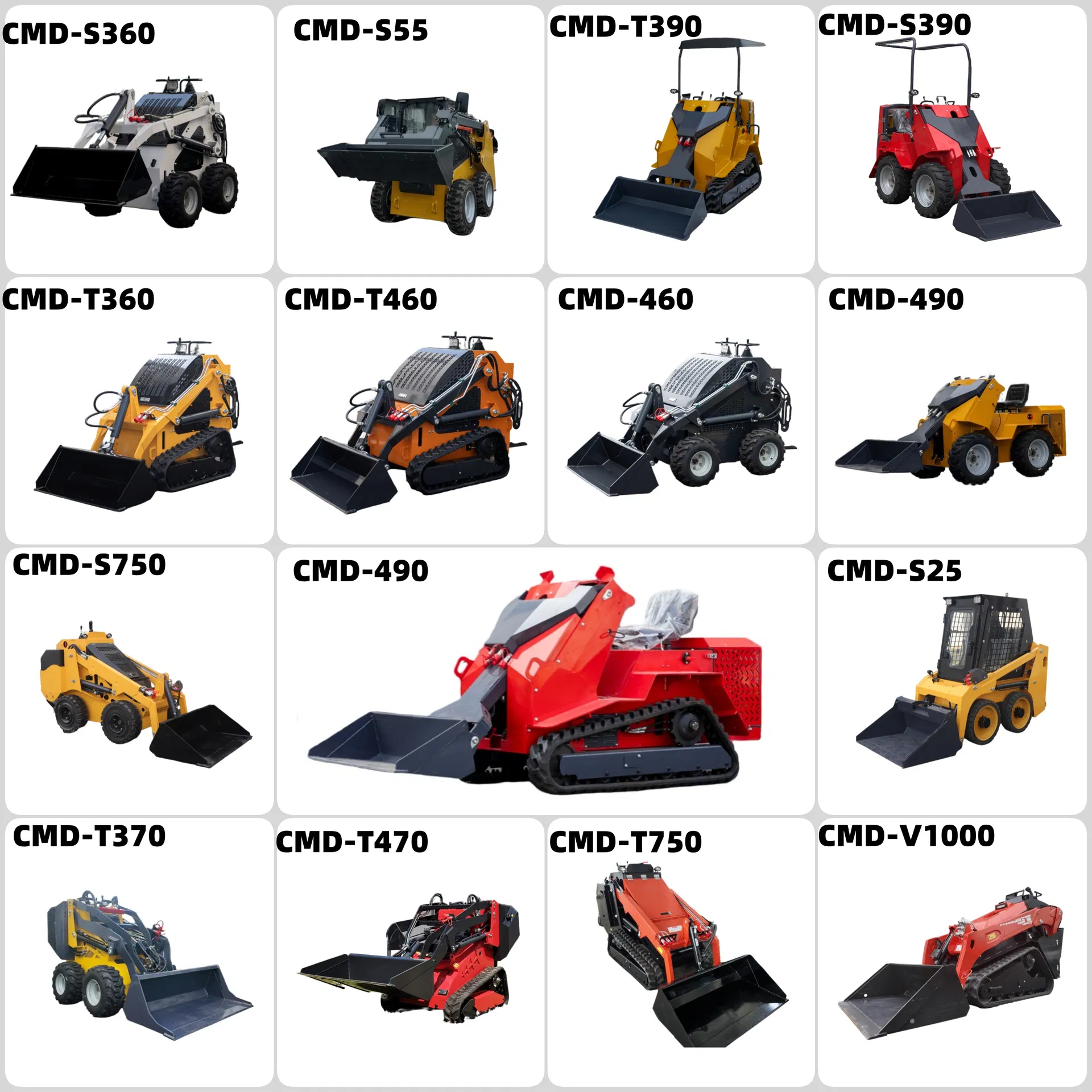 Catálogo completo de minicargadoras de ruedas y orugas