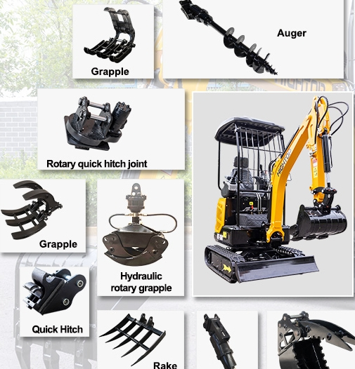 CE ISO Mini Excavadora de Oruga de Alto Rendimiento para Uso Doméstico Jardín Micro Hogar Construcción Invernadero Remolcable Hidráulica en Venta