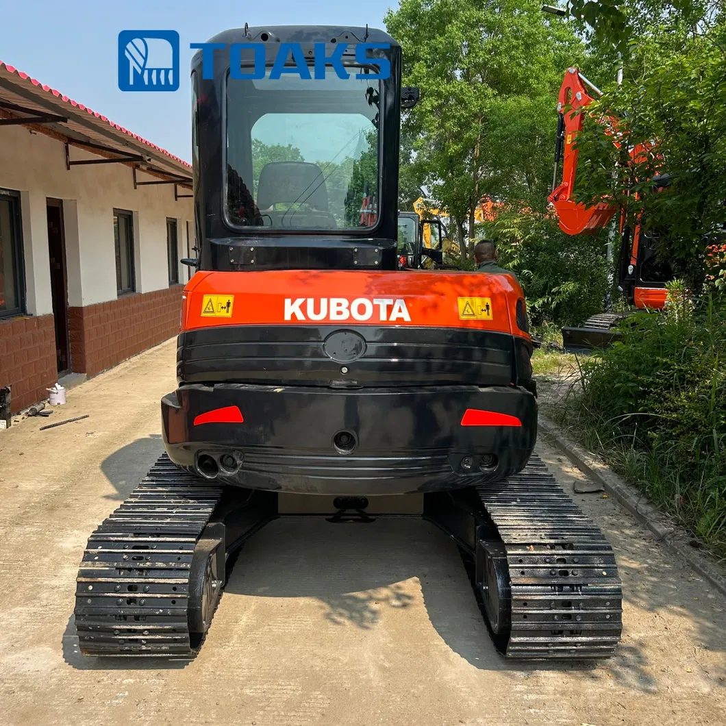 Excavadora hidráulica mini Kubota U50 original de Japón 5ton diésel de cola corta, excavadora de segunda mano con certificado CE, excavadora con enganche rápido, brazo oscilante y martillo