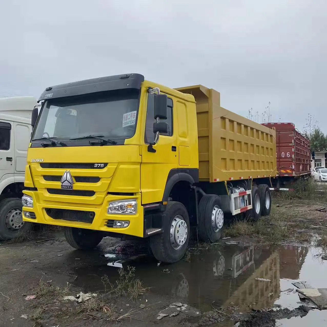 Marca HOWO 30 Ton Camión Volquete Articulado Usado con Carga Hidráulica y Freno de Tambor para Minería 8*4