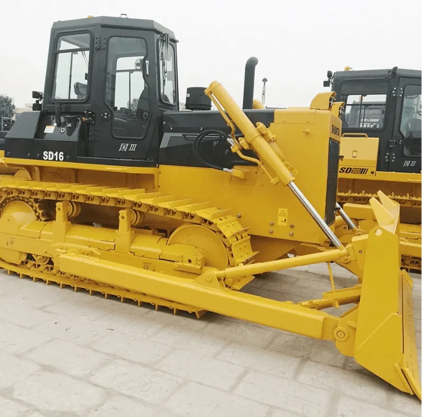 Bulldozer de tipo pista de pantano usado para construcción en terreno blando