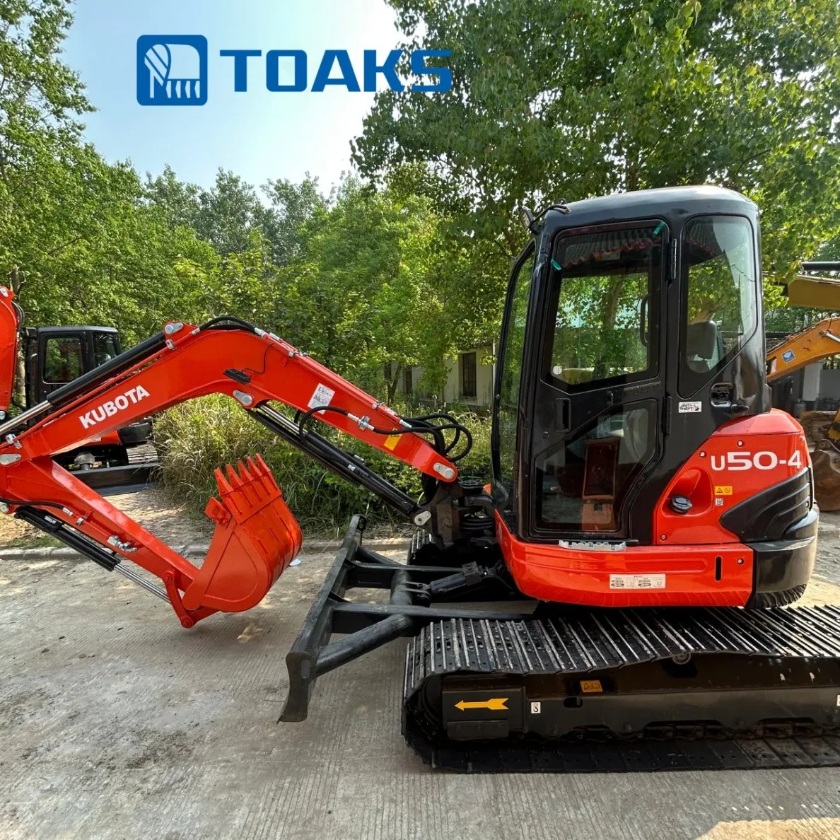 Excavadora hidráulica mini Kubota U50 original de Japón 5ton diésel de cola corta, excavadora de segunda mano con certificado CE, excavadora con enganche rápido, brazo oscilante y martillo