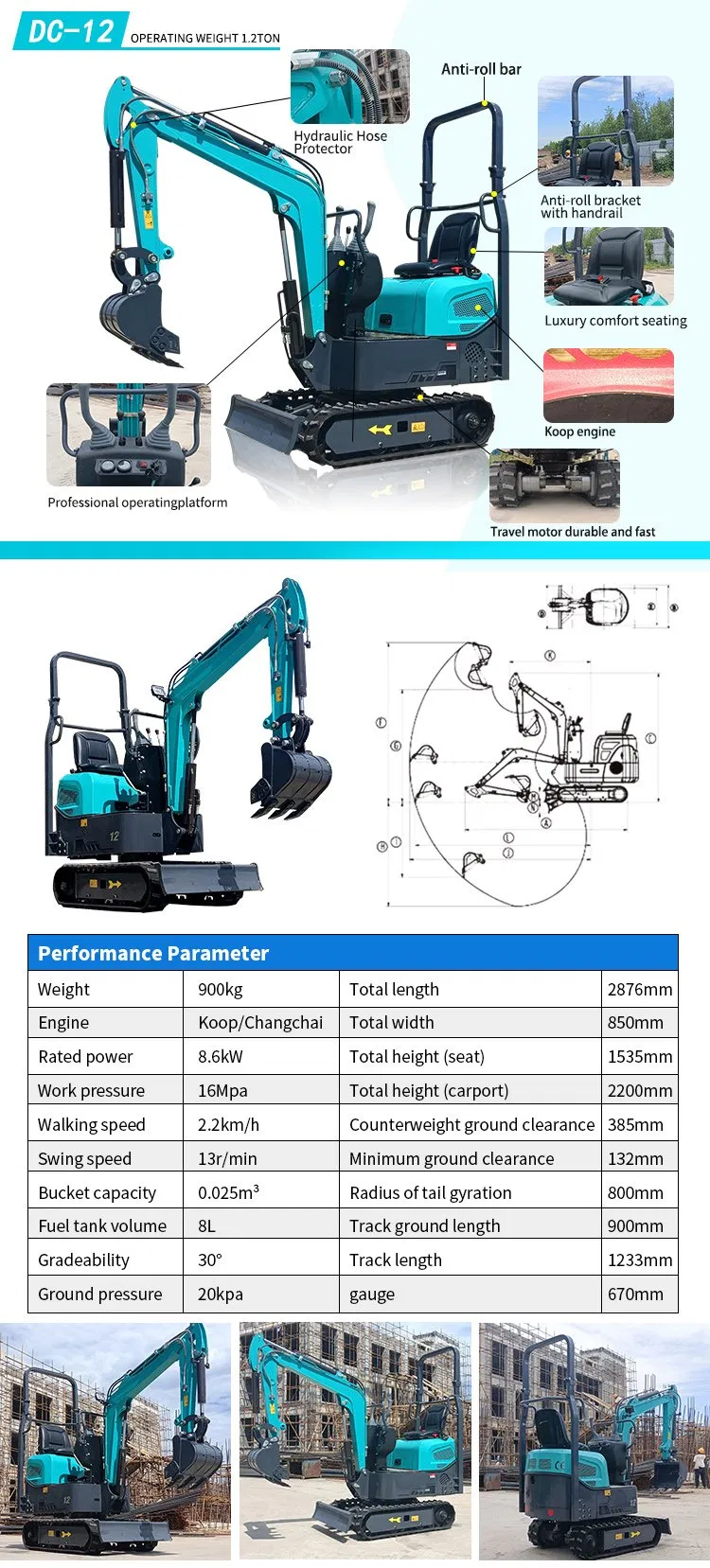 Ficha técnica excavadora