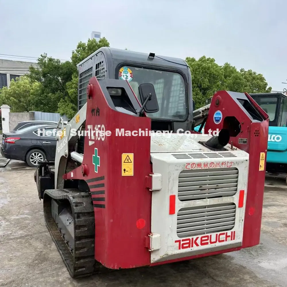 Mini Takeuchi usado Tl150 cargadora de orugas de segunda mano maquinaria