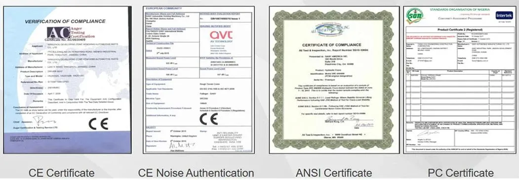 Certificaciones y acreditación de maquinaria de construcción usada