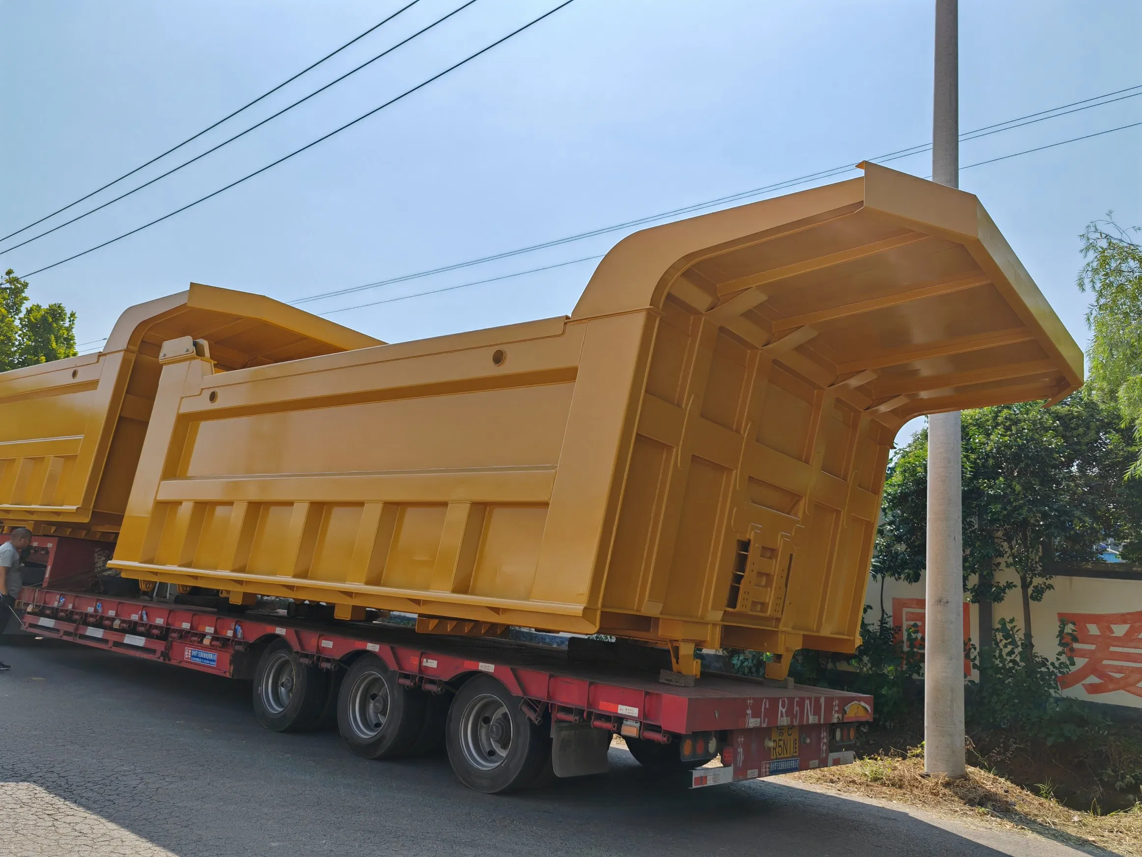 Cuerpo de camión volquete rígido personalizado para minería 80-320ton capacidad de carga del camión volquete