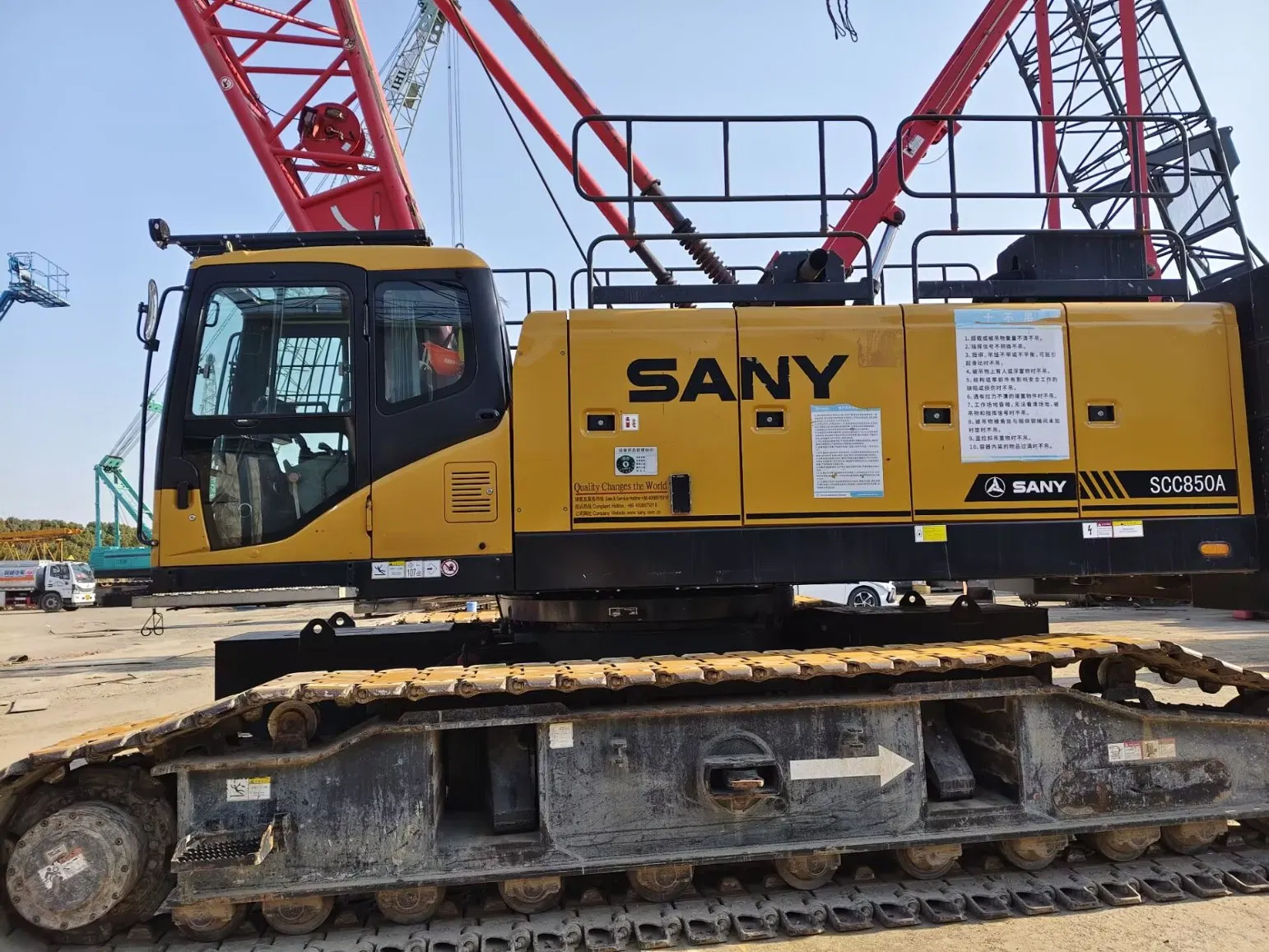 Grúa de Oruga Sany 2021/2020/2022/2023 Usada de Alta Calidad en Venta Scc850A 85ton