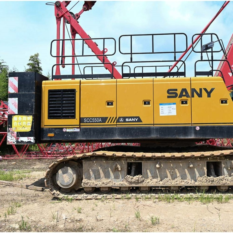 Grúa de oruga usada de propiedad real 55ton Scc550A grúa