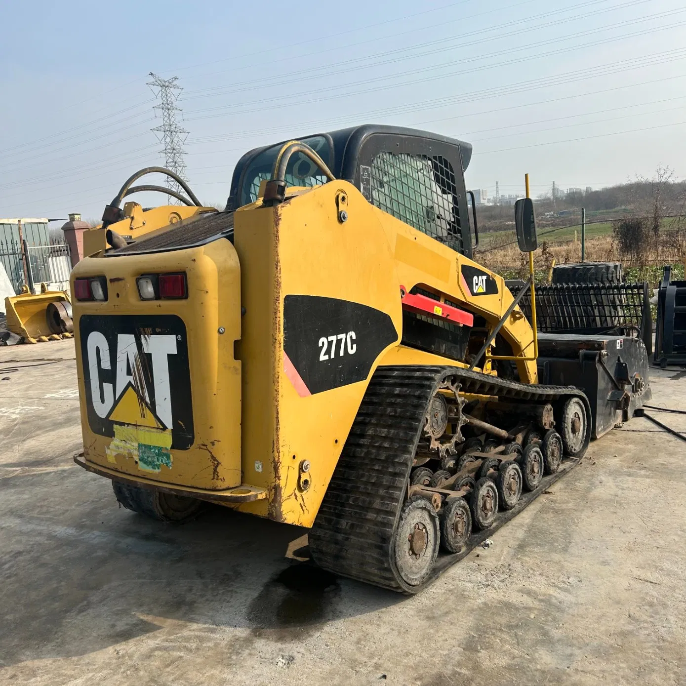 Cargadora de Oruga Caterpillar Original Usada 277c Cargadora de Ruedas Skid Steer de Segunda Mano 226b 246c 262D 246D Mini Cargadora de Oruga con Barrendero Bobcat S160 S16