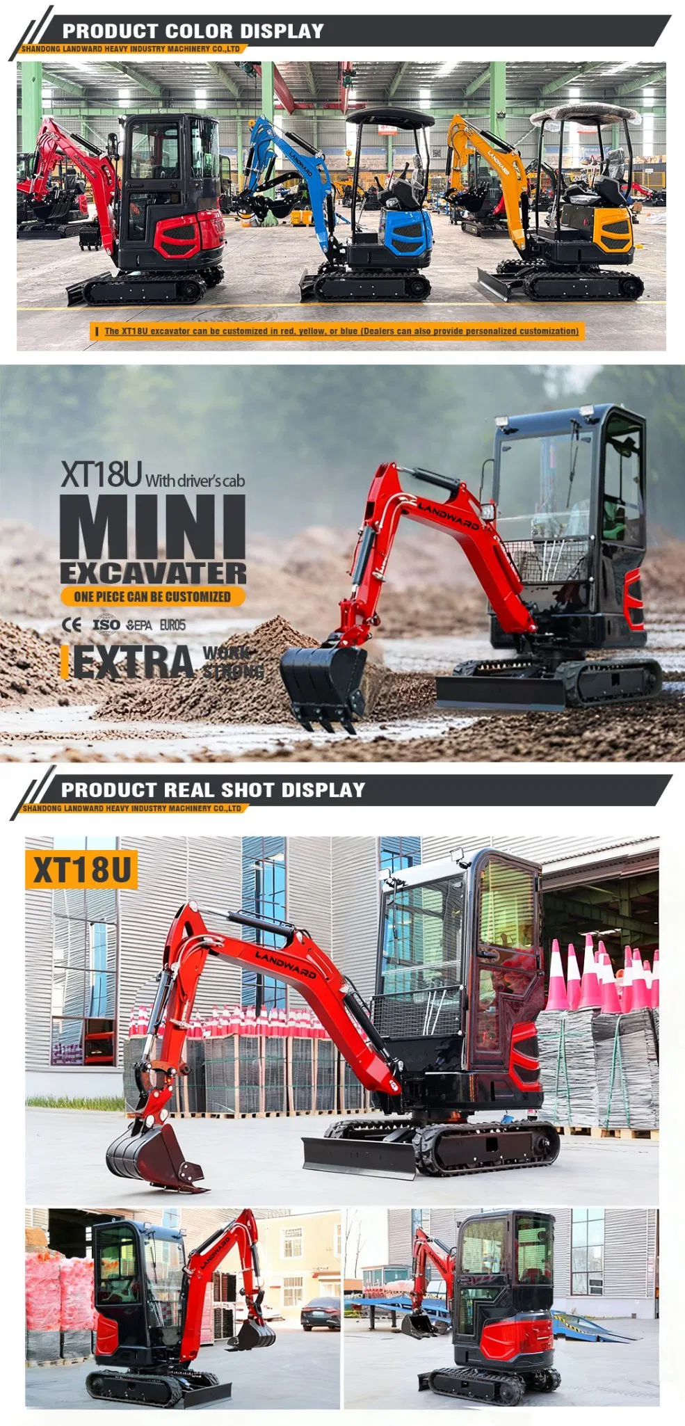 Especificaciones técnicas de miniexcavadora