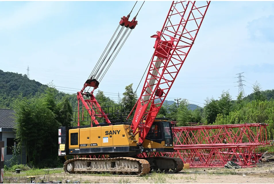 Grúa de oruga usada de propiedad real 55ton Scc550A grúa