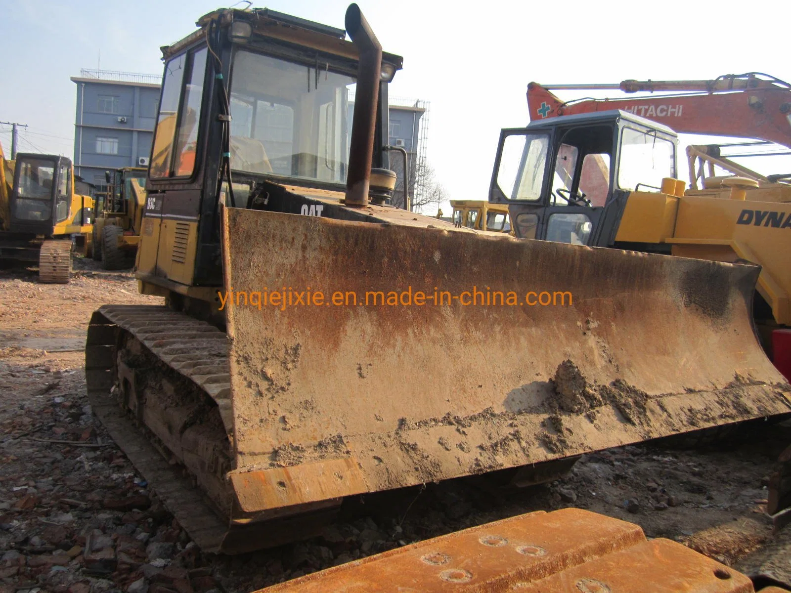 Gato usado D3c Bulldozer con zapato de pista de pantano tractor de oruga de segunda mano Caterpillar Bulldozer