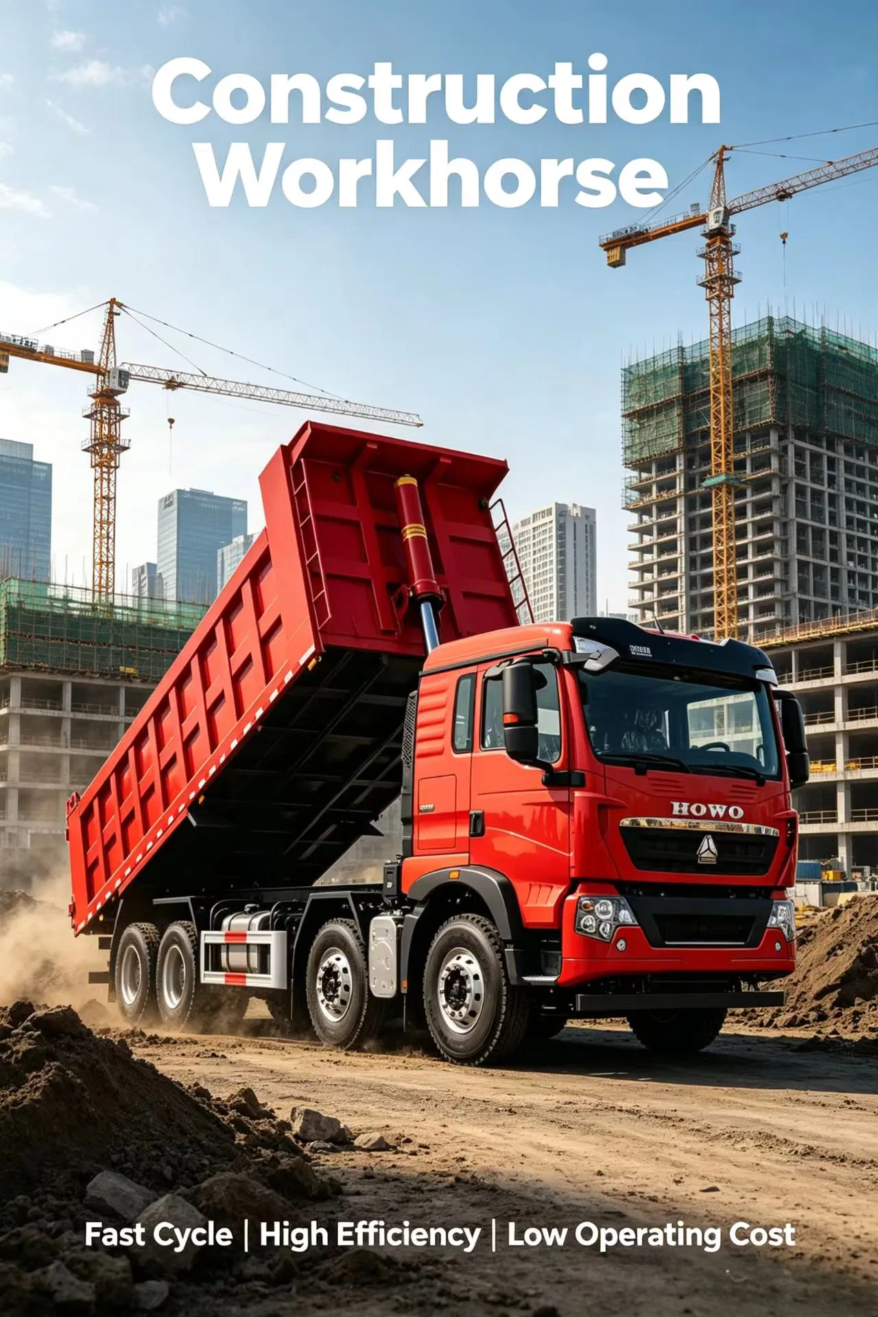 Camión Volquete Rígido 4X2 200HP 15 Toneladas para Pequeñas Granjas y Proyectos de Paisajismo