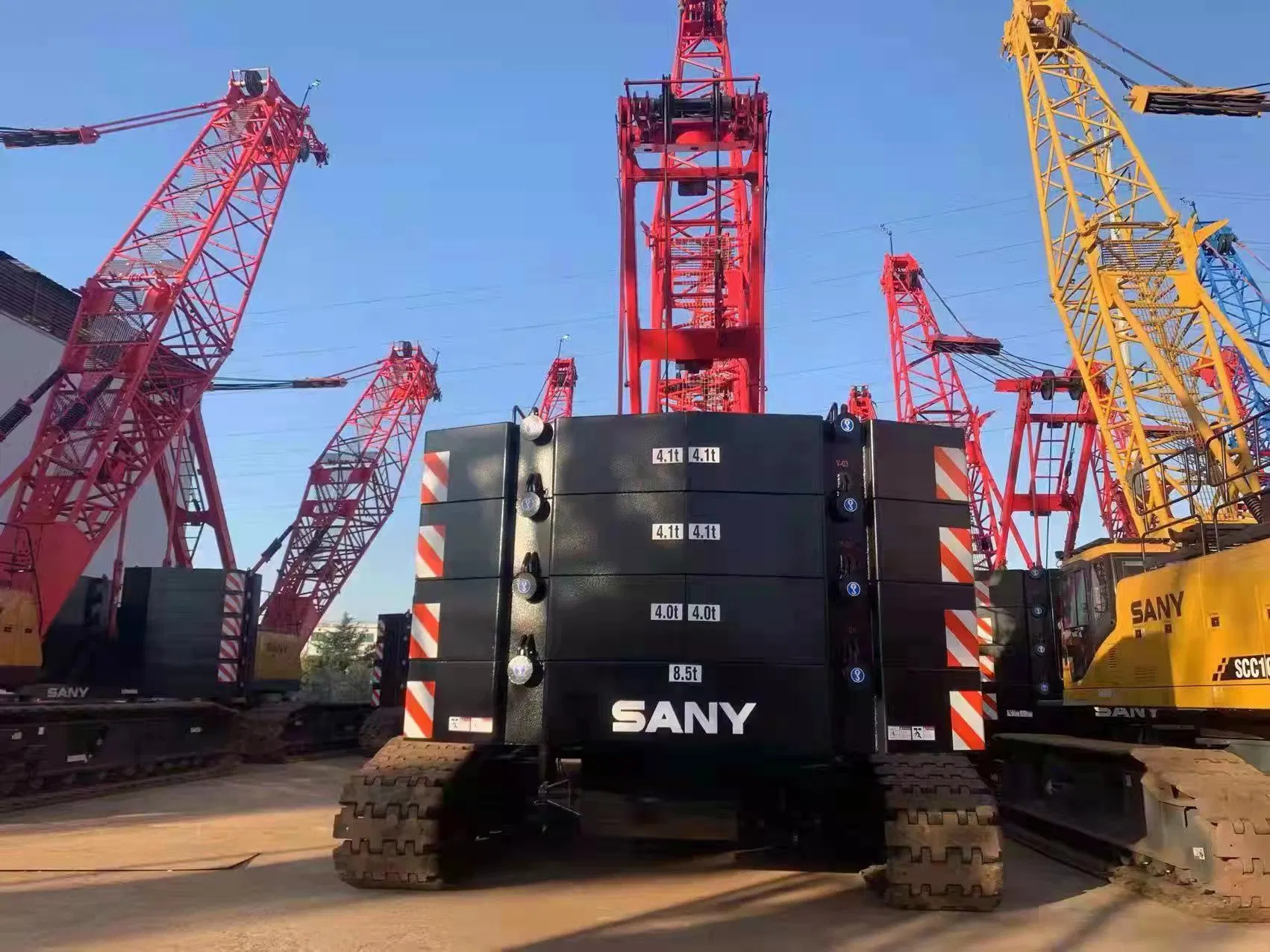 Sanny Oficialmente Certificado Usado 60 70 80 100 120 800t Grúa de Oruga Scc750A Scc8000A