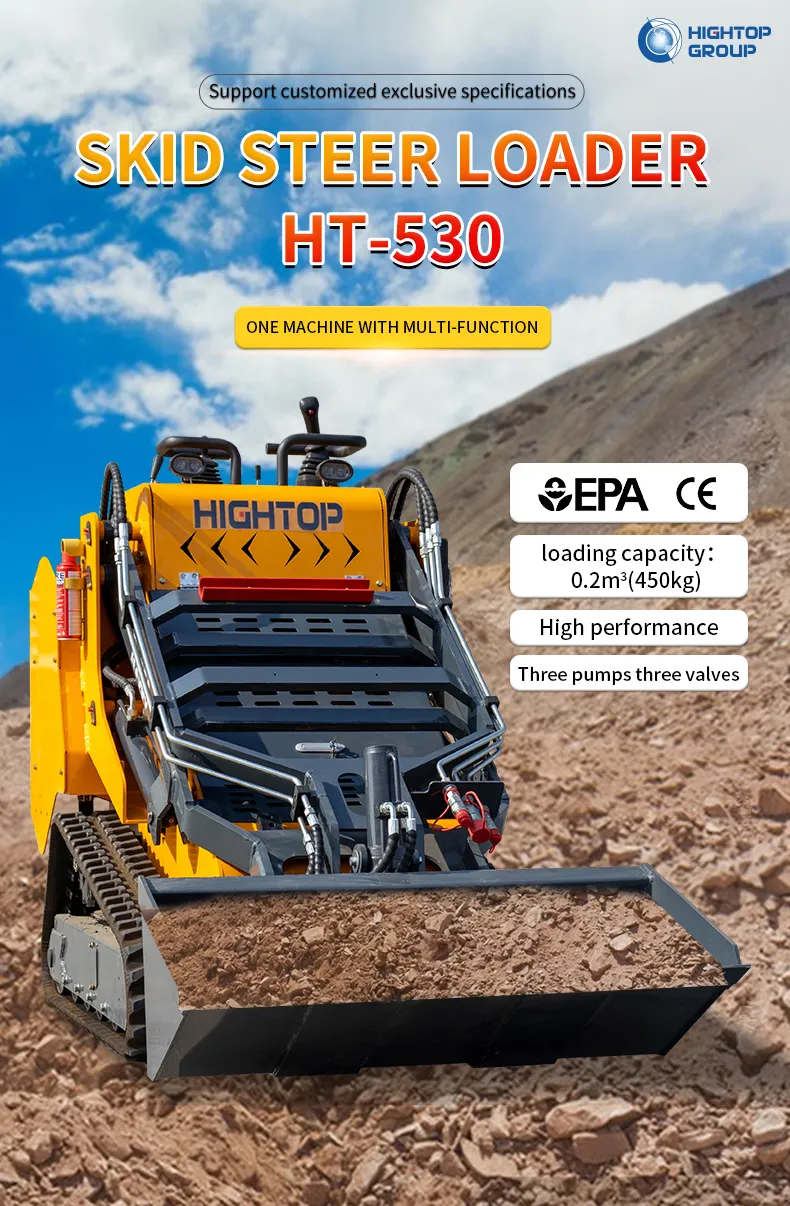 Euro5 CE EPA Fabricante de China Construcción Multifuncional Micro Rueda Pista Crawler Precio Usado Hidráulico Pequeño Mini Cargador de Orugas con Piezas de Accesorio