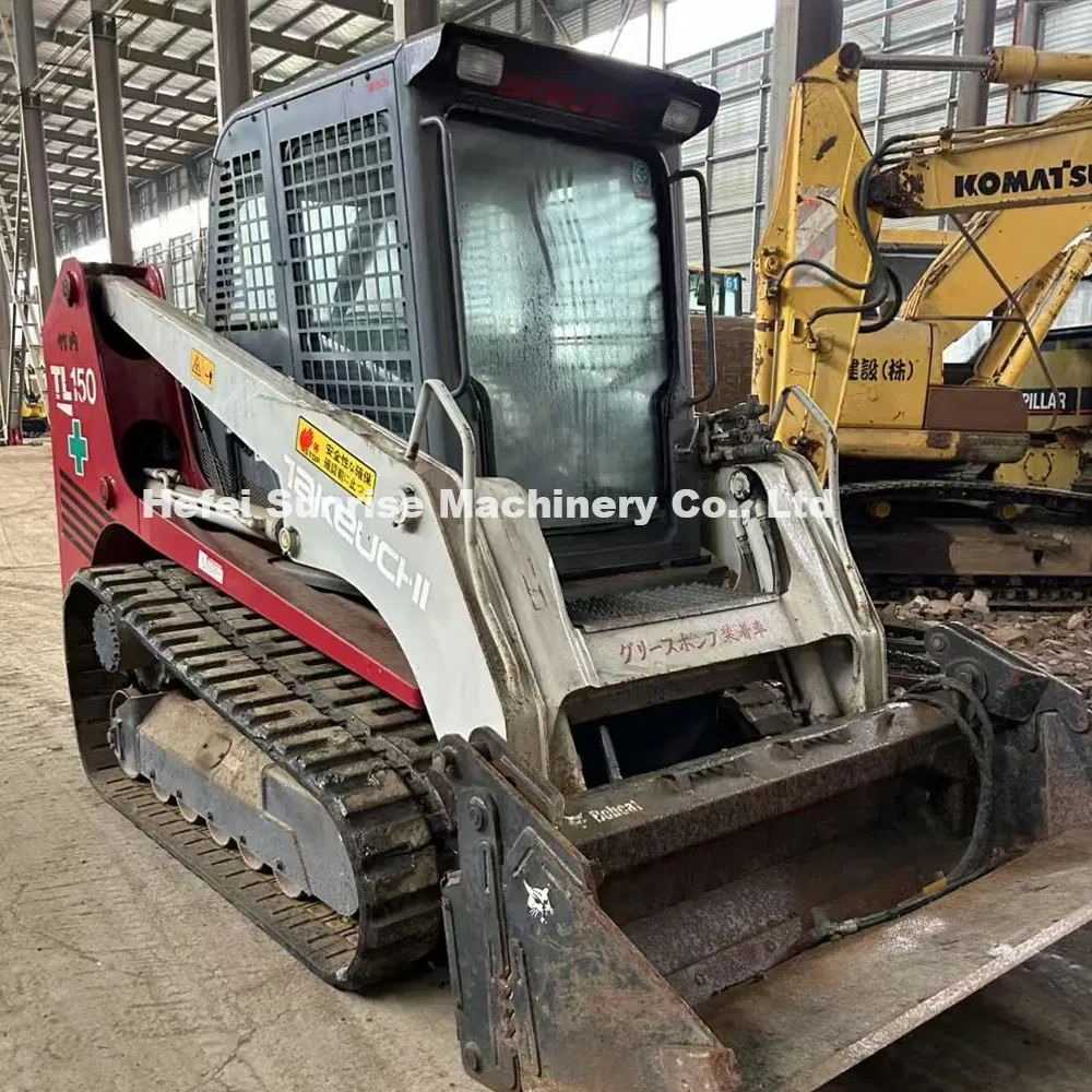 Mini Takeuchi usado Tl150 cargadora de orugas de segunda mano maquinaria