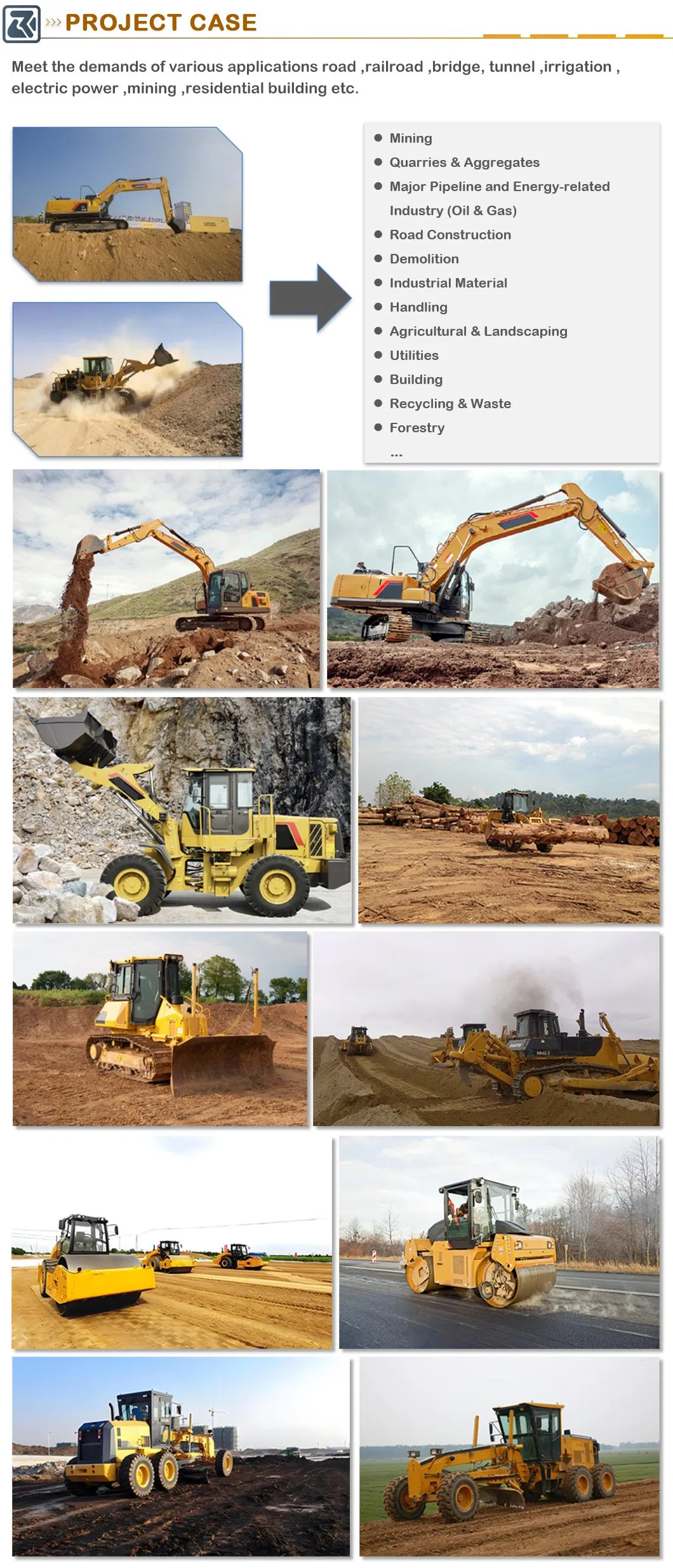 Cargadora sobre orugas nueva/usada mini excavadora con accesorios en venta