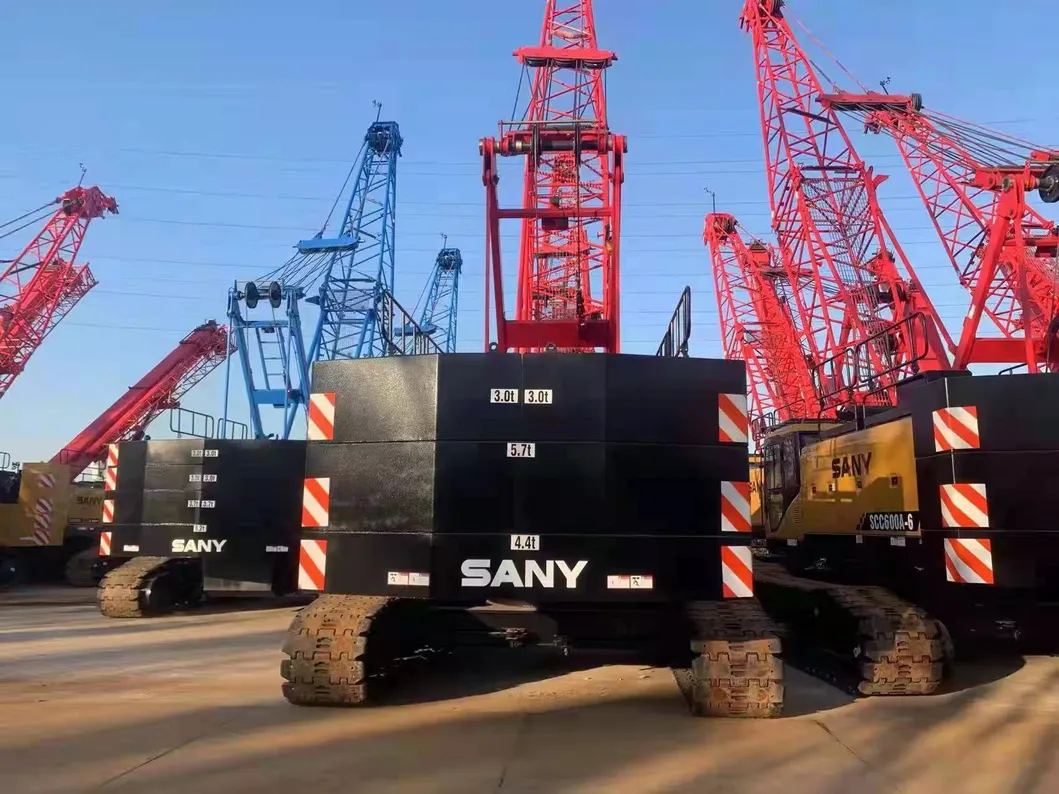 Sanny Oficialmente Certificado Usado 60 70 80 100 120 800t Grúa de Oruga Scc750A Scc8000A