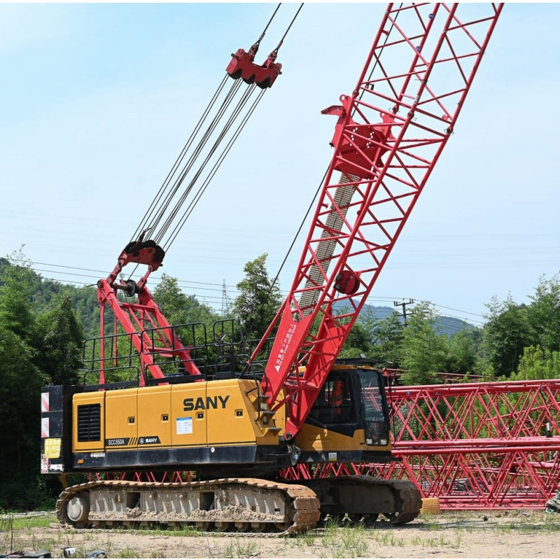 Grúa de oruga usada de propiedad real 55ton Scc550A grúa