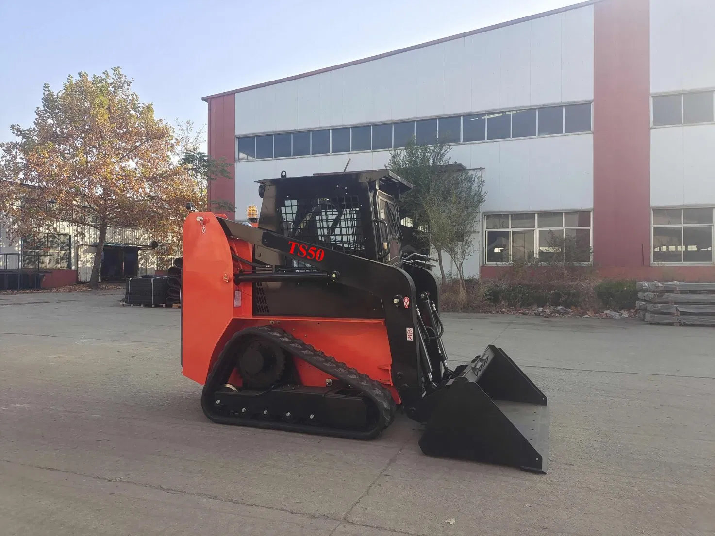 TUV RoHS Usado 65HP 75HP 500kg 1000kg 1200kg Mini Cargadora de Oruga Hidráulica de Construcción con Nivelación Automática