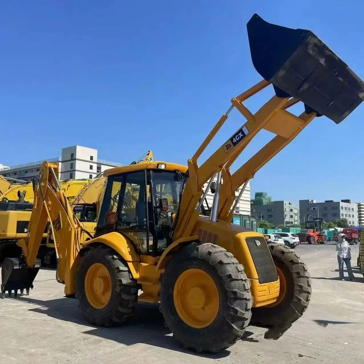 Nuevo y Usado Mini Excavadora Rueda 420 Cat 416 420f 420e 430 Segunda Mano Jcb 3cx 4cx 4WD Bobcat Retroexcavadora Remolcable