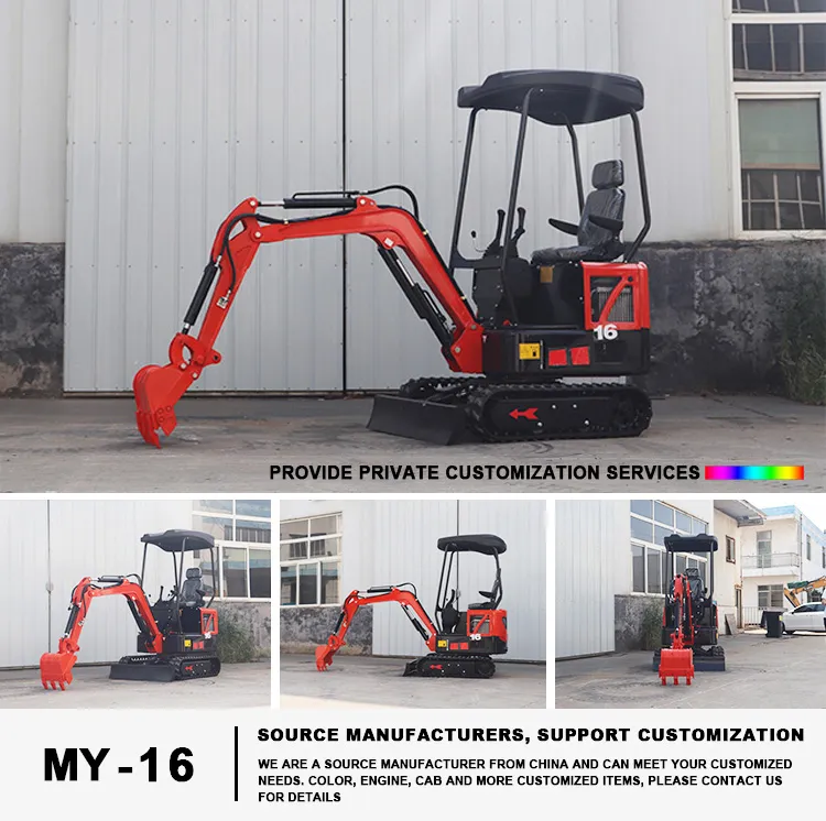 1 Ton 2 Mini Excavadoras de Tonelada 2.5 Ton EPA Granja Usado Nuevo Crawler Digger Motor Kubota Pequeña Excavadora