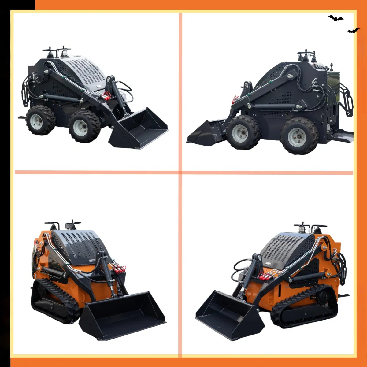 Cargadora de orugas compacta personalizable OEM robusta con CE, mini excavadora de orugas, cargadora de orugas pequeña hidráulica usada para la venta