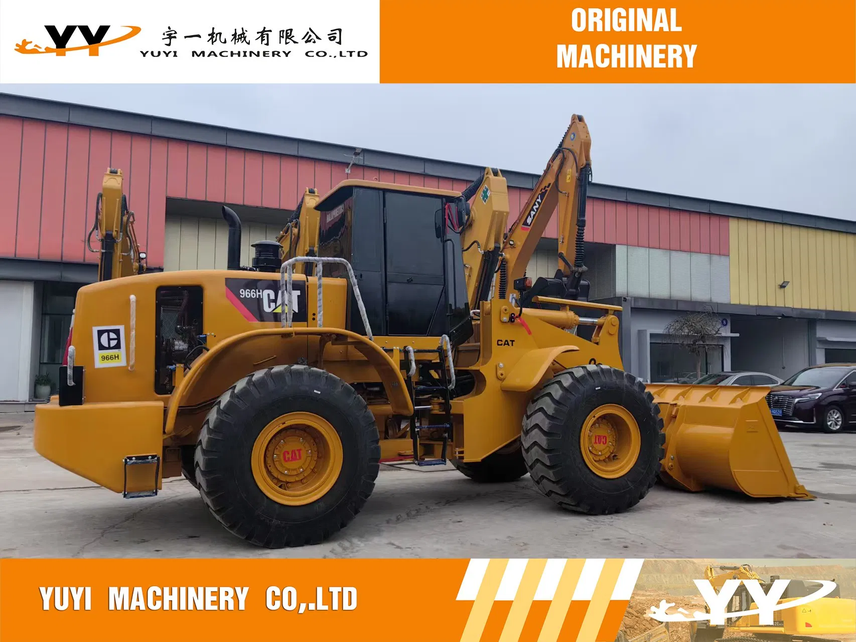 Cargadora Caterpillar Cat 966h Usada 6 Toneladas Cargadora Original Cat 950h 950g 966g 966h 966f Máquina de Construcción de Segunda Mano de Alta Calidad
