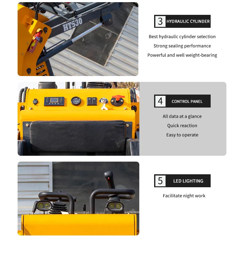 Euro5 CE EPA Fabricante de China Construcción Multifuncional Micro Rueda Pista Crawler Precio Usado Hidráulico Pequeño Mini Cargador de Orugas con Piezas de Accesorio