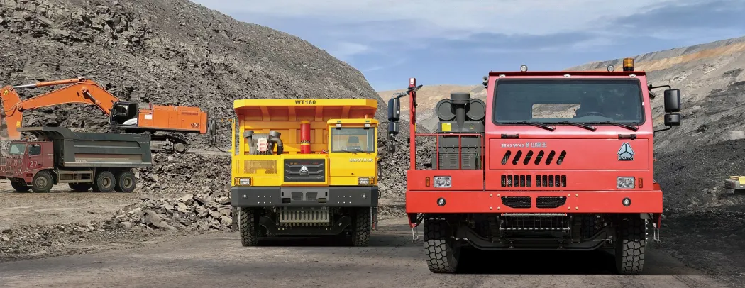 Camión en operación de minería