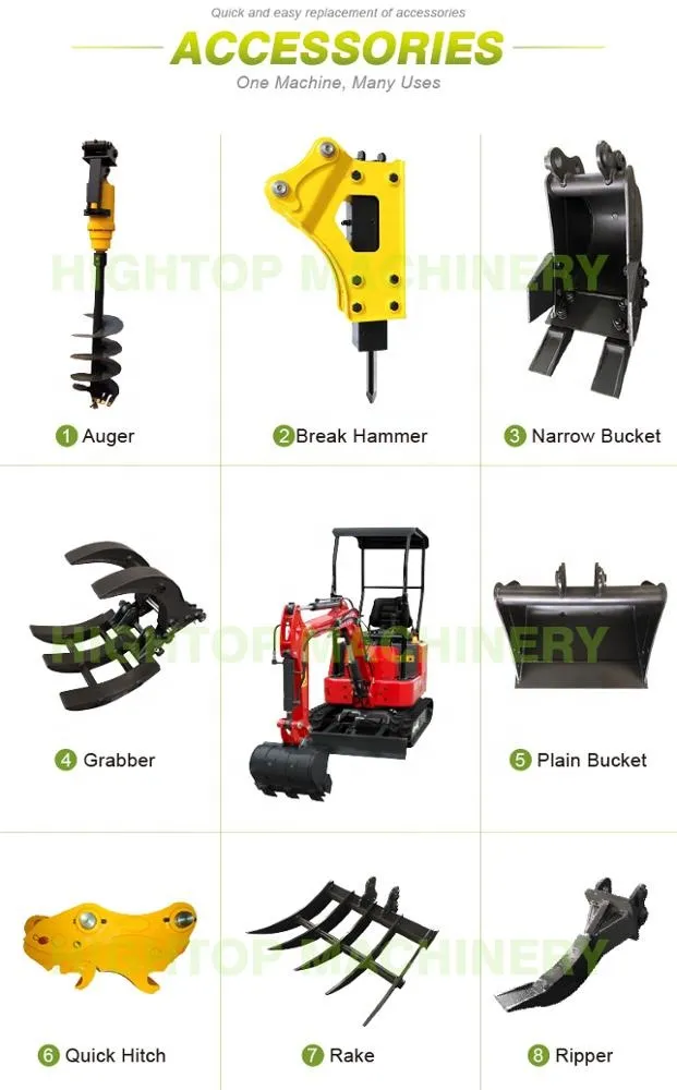CE ISO Mini Excavadora de Oruga de Alto Rendimiento para Uso Doméstico Jardín Micro Hogar Construcción Invernadero Remolcable Hidráulica en Venta