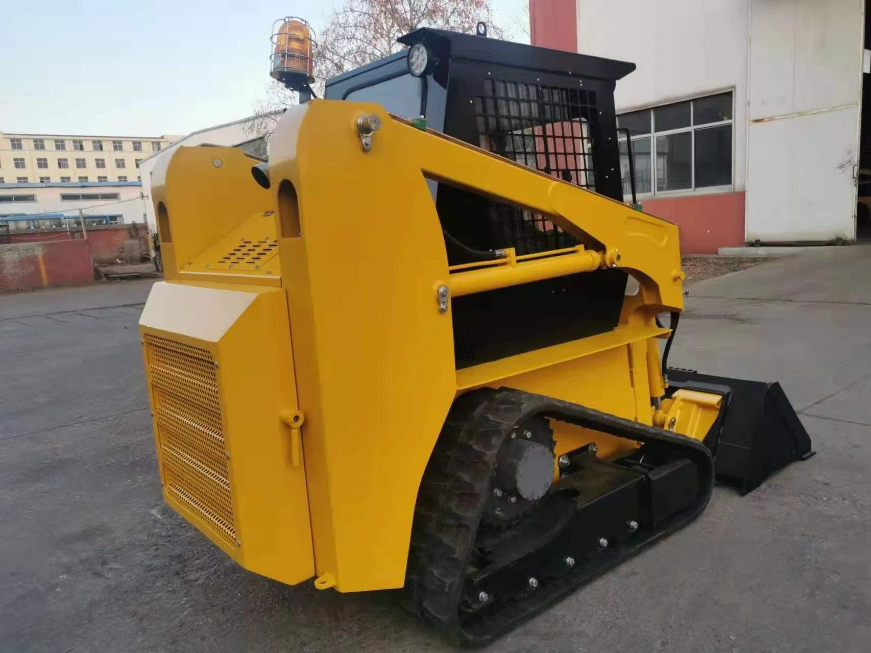 TUV RoHS Usado 65HP 75HP 500kg 1000kg 1200kg Mini Cargadora de Oruga Hidráulica de Construcción con Nivelación Automática