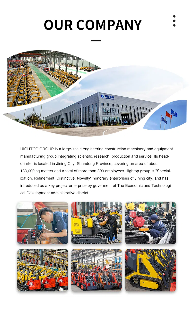 Euro5 CE EPA Fabricante de China Construcción Multifuncional Micro Rueda Pista Crawler Precio Usado Hidráulico Pequeño Mini Cargador de Orugas con Piezas de Accesorio