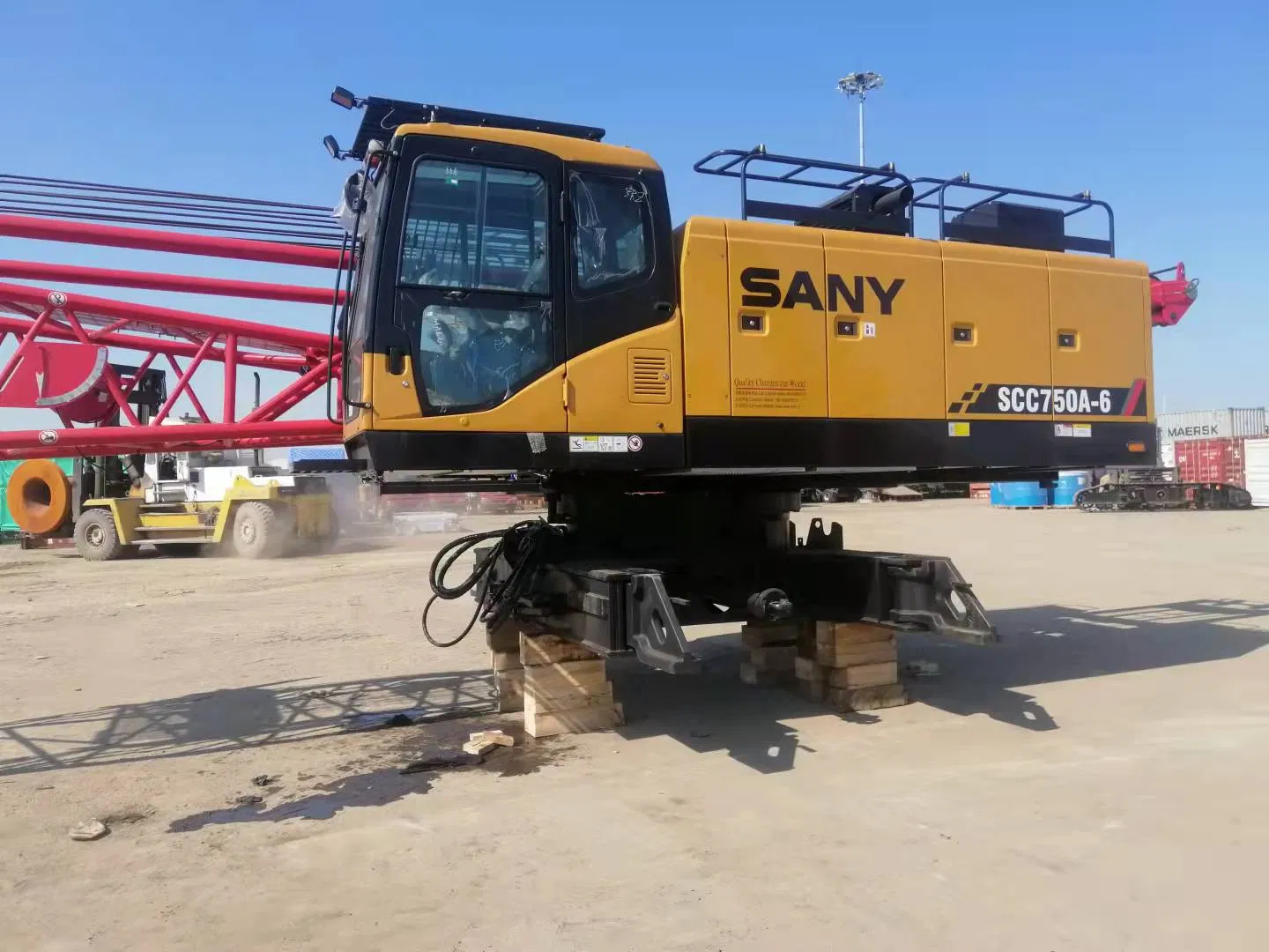 Sanny Oficialmente Certificado Usado 60 70 80 100 120 800t Grúa de Oruga Scc750A Scc8000A