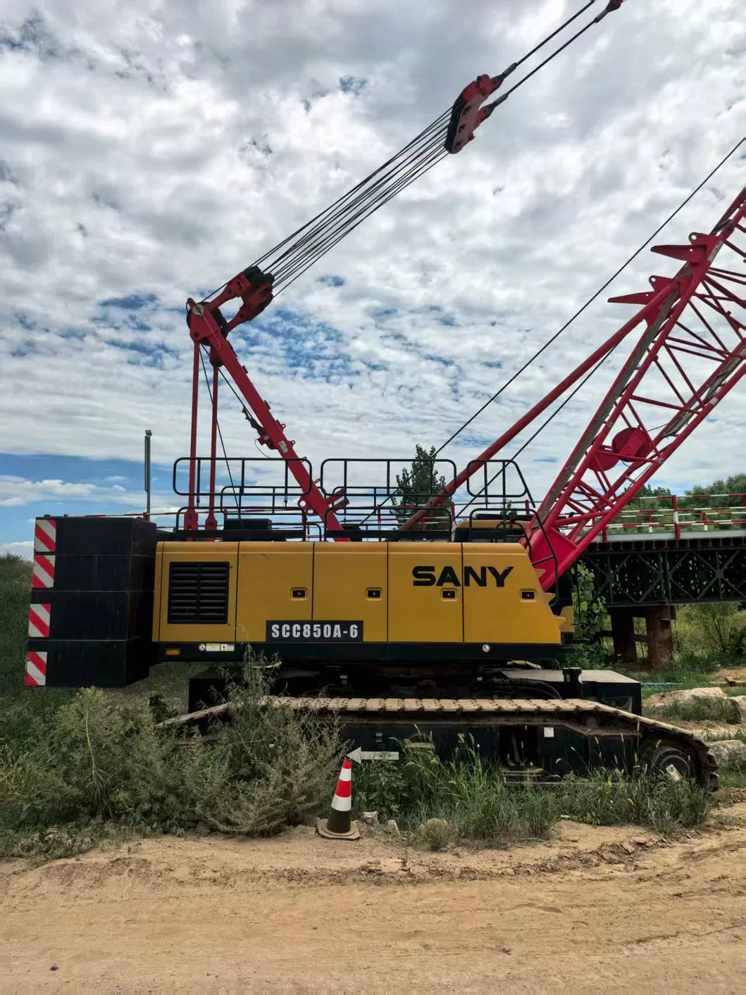 Grúa de Oruga Usada Premium 2023 Sany Scc850A-6 85ton en Venta